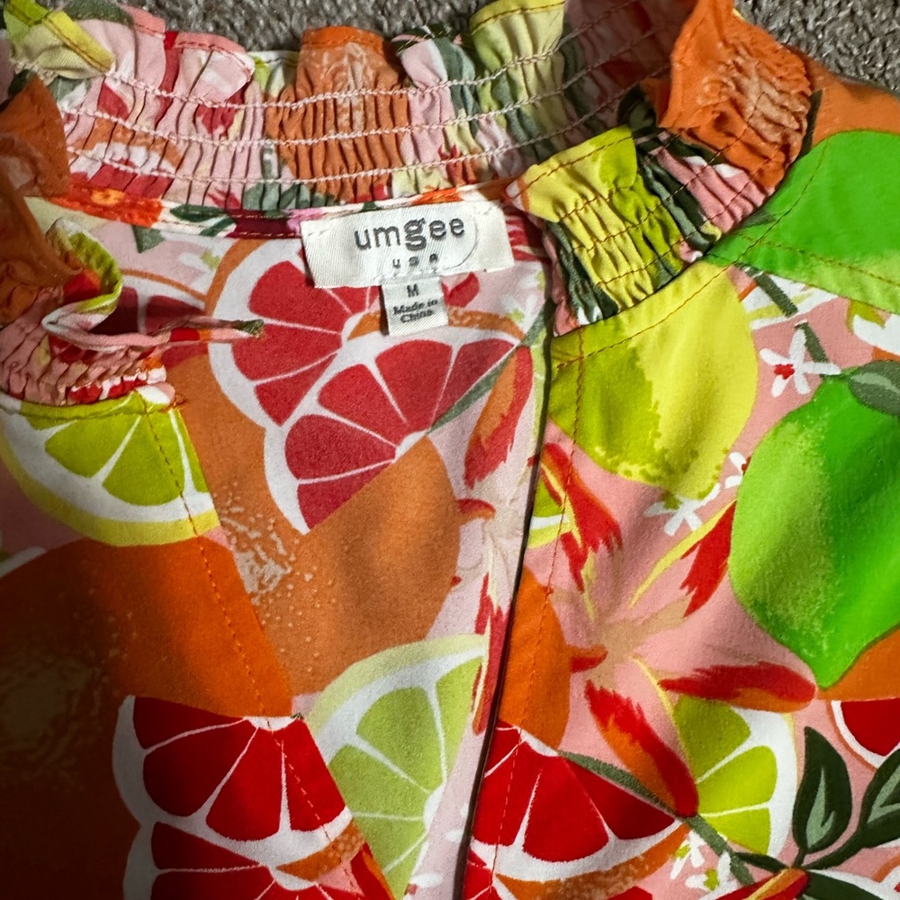 Umgee Multicolor Citrus Pattern Top - image 3